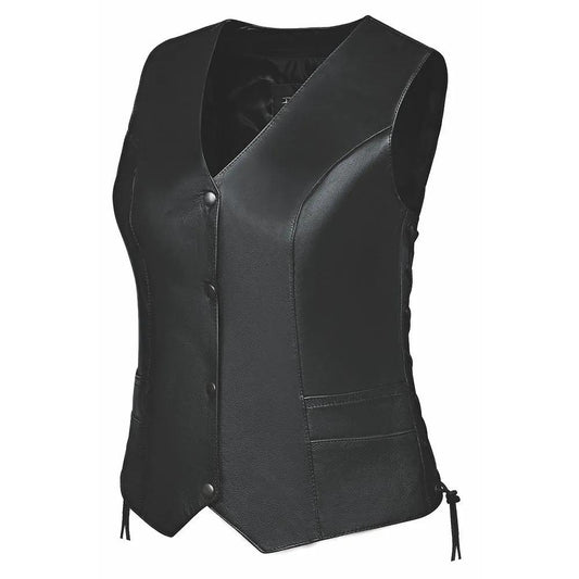 Sierra - Women's Premium Leather Motorcycle Vest