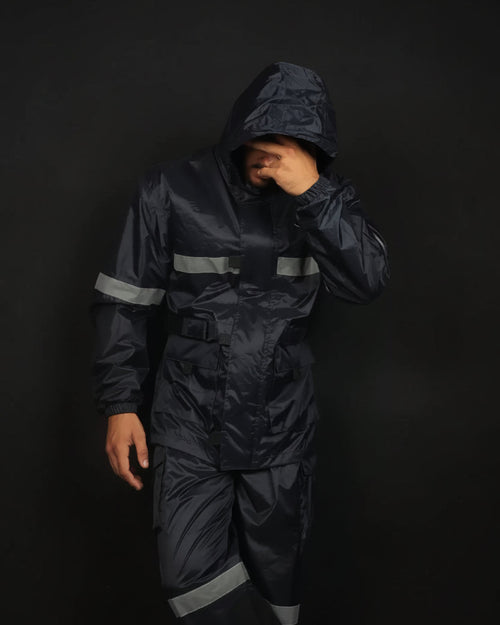 2 Piece Rain Suit Navy Blue