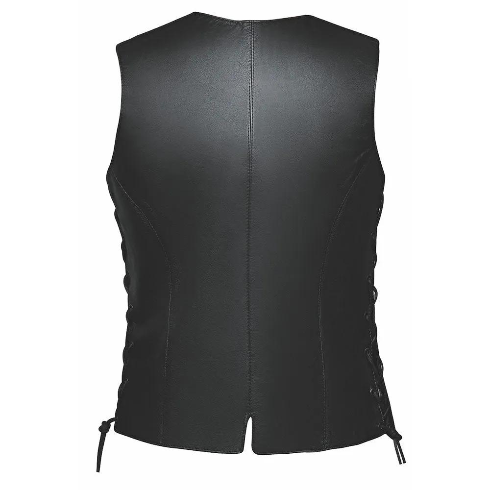 Sierra - Women's Premium Leather Motorcycle Vest
