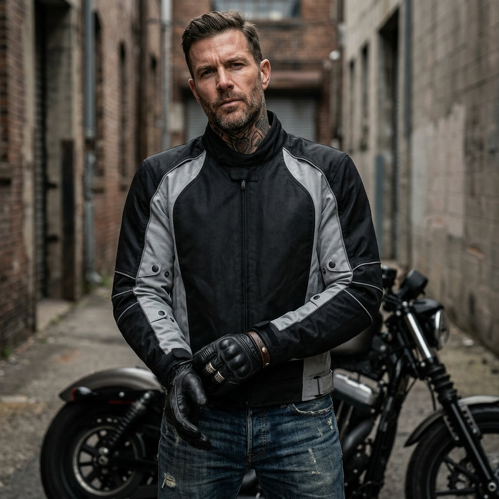 Black Cordura Motorcycle Jacket
