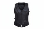 Midnight Cowgirl - Women's Lambskin Leather Motorcycle Vest