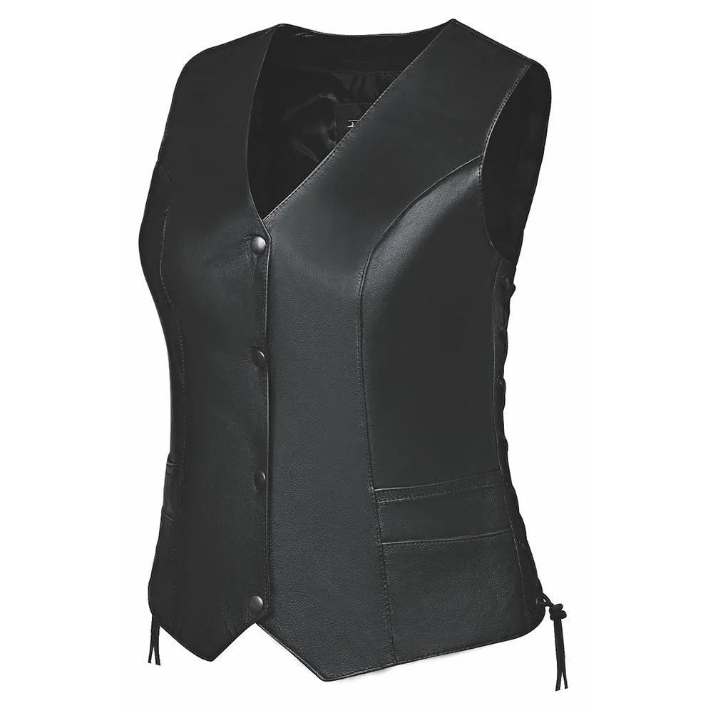 Sierra - Women's Premium Leather Motorcycle Vest