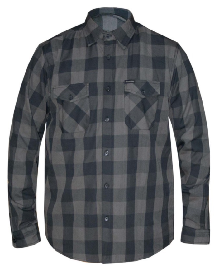 Men's Reflective 2nd Amendment Motorcycle Flannel Shirt