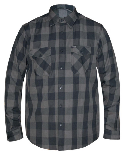 Men's Reflective 2nd Amendment Motorcycle Flannel Shirt