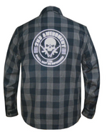 Men's Reflective 2nd Amendment Motorcycle Flannel Shirt