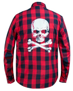 Skullride - Men's Reflective Skull Motorcycle Flannel Shirt