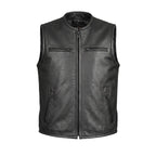 Blackout - Men's Motorcycle Leather Vest