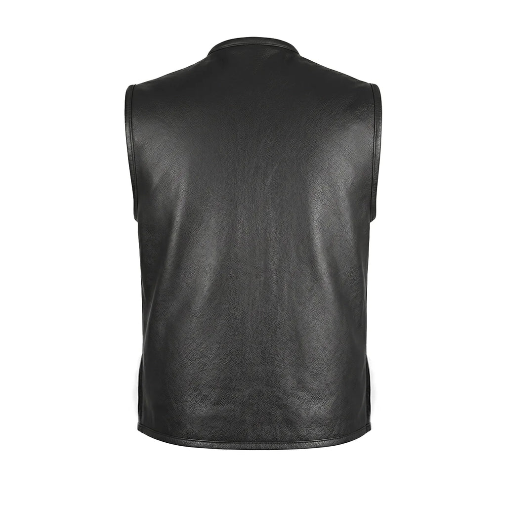 Blackout - Men's Motorcycle Leather Vest
