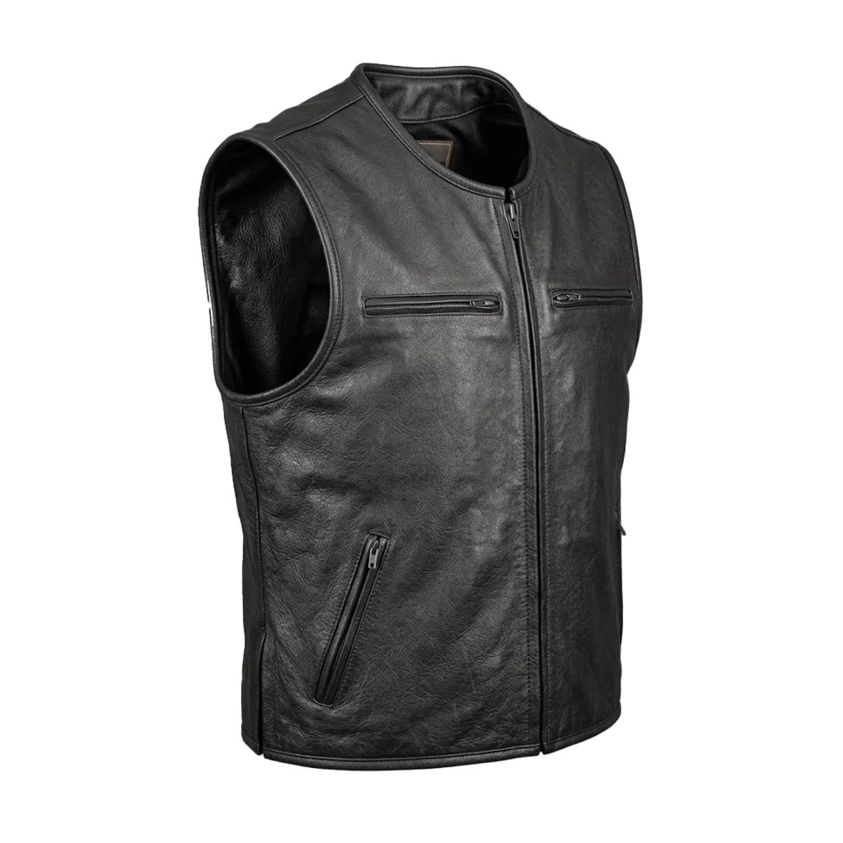 Blackout - Men's Motorcycle Leather Vest