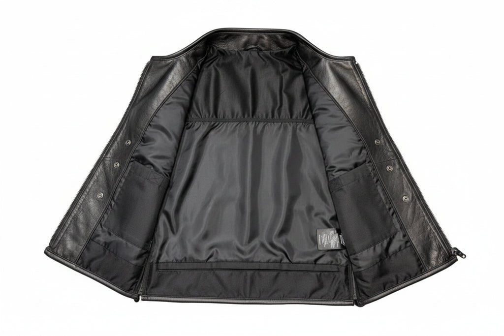 Blackout - Men's Motorcycle Leather Vest