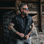 Men's Club Style leather Motorcycle Vest