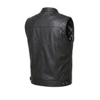 Men's Club Style leather Motorcycle Vest