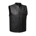 Men's Club Style leather Motorcycle Vest