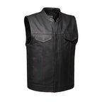 Men's Club Style leather Motorcycle Vest
