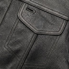 Men's Club Style leather Motorcycle Vest