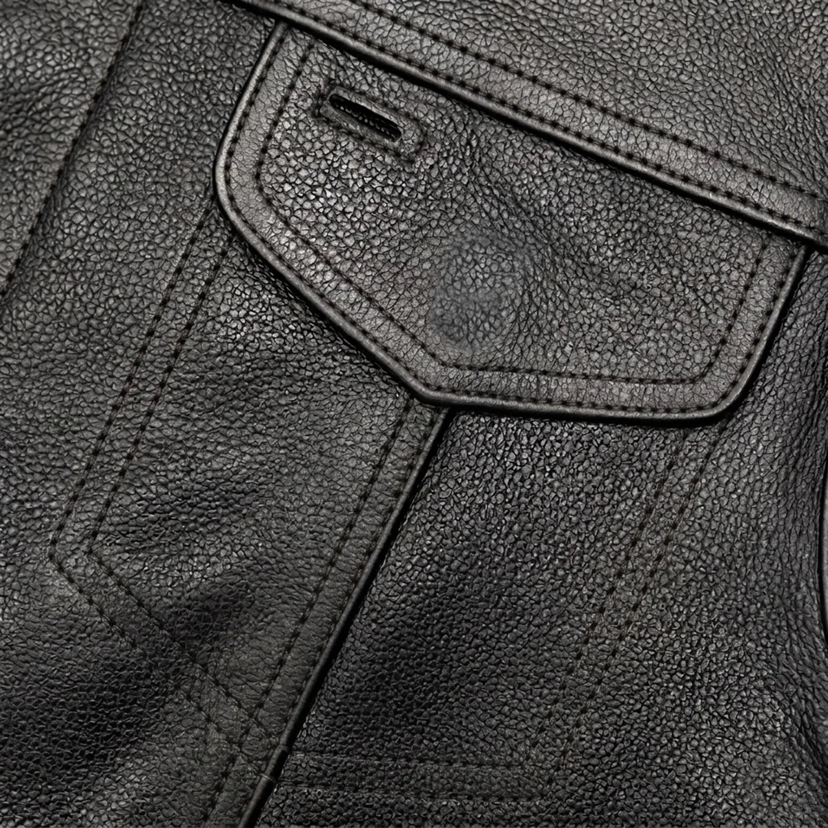 Men's Club Style leather Motorcycle Vest