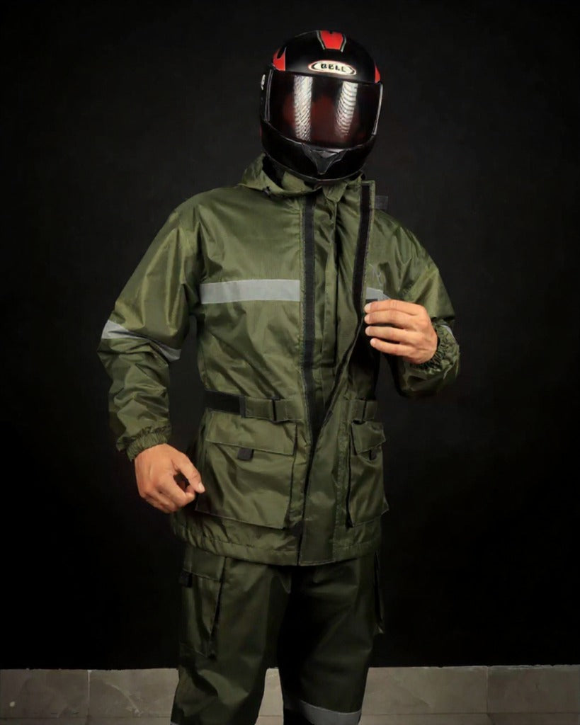 2 Piece Rain Suit – Army Green