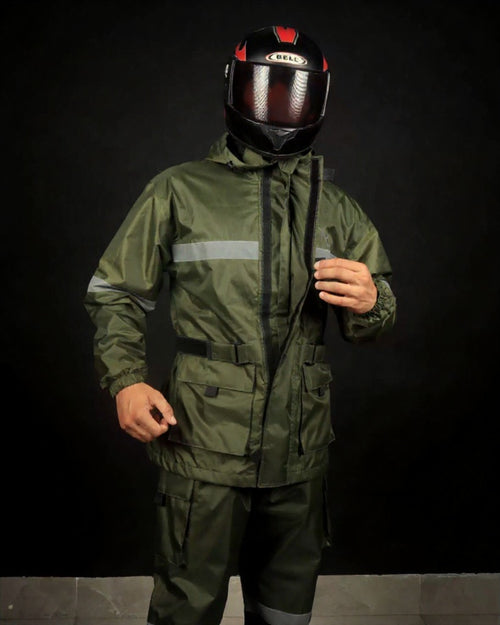 2 Piece Rain Suit – Army Green