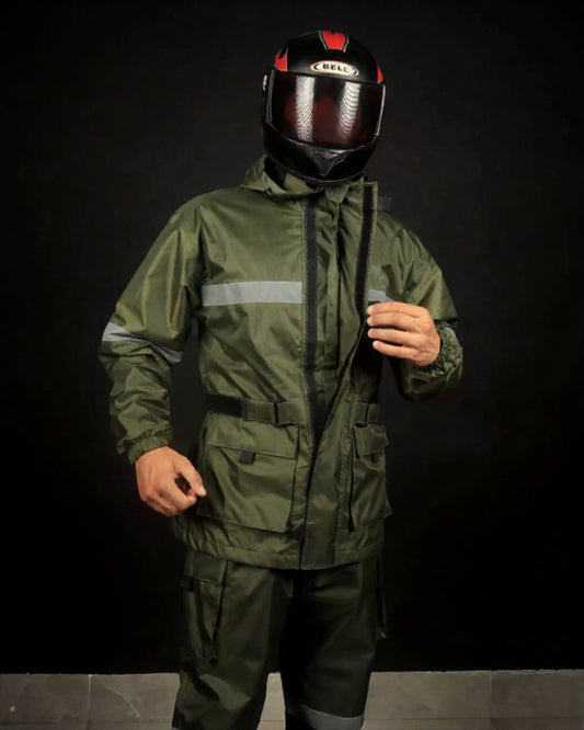2 Piece Rain Suit – Army Green