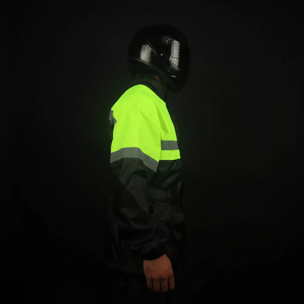 2 Piece Rain Suit Hi-Viz for Bikers