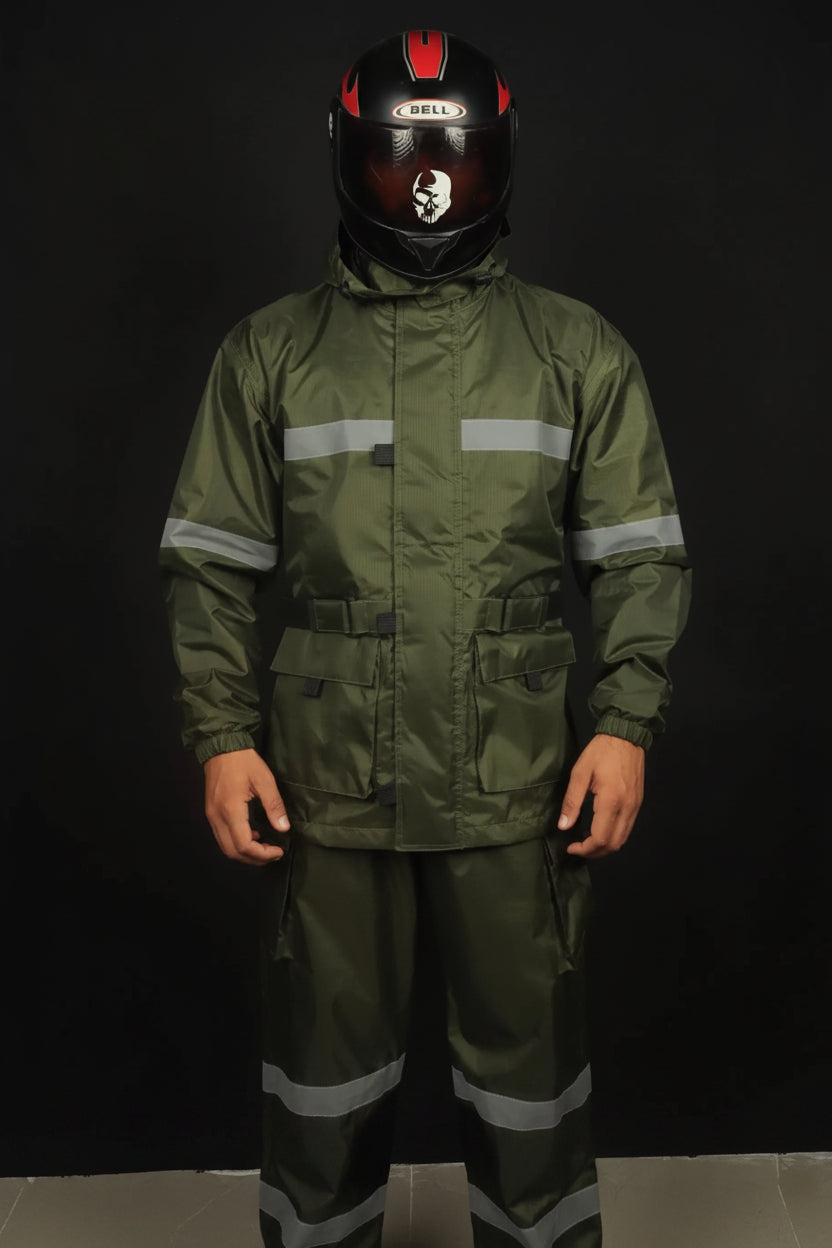 2 Piece Rain Suit – Army Green
