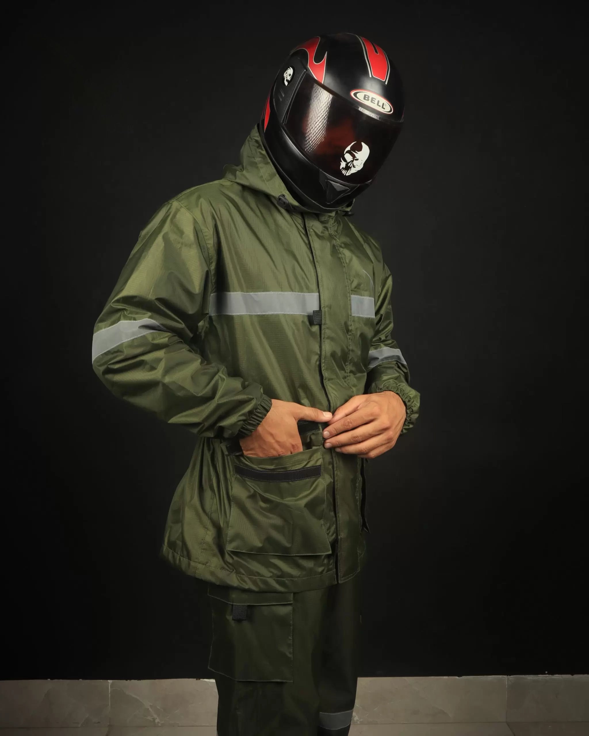 2 Piece Rain Suit – Army Green