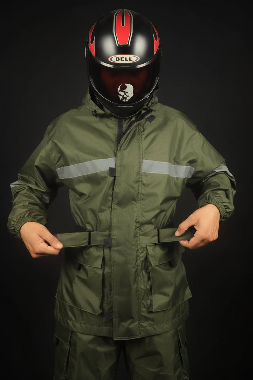 2 Piece Rain Suit – Army Green